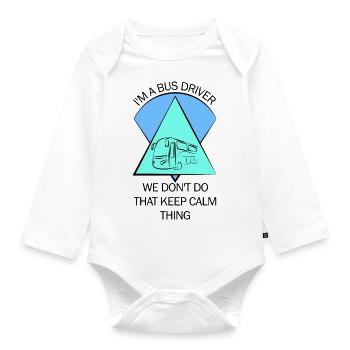 Bus Bus Driver School Bus Bus Bus Bus Driver - Organic Longsleeve Baby Bodysuit - white - Front