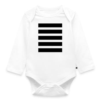 Stripe Horizontal Stripe Costume d’abeille rayé - Body Bébé bio manches longues - blanc - Devant
