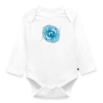 Tochter von Poseidon - Baby Bio-Langarm-Body - Weiß - Vorne