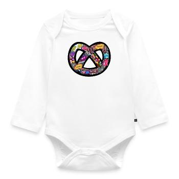 Logo t-shirt Bretzel Pop Art - Body Bébé bio manches longues - blanc - Devant