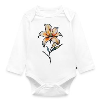 Lily - Organic Longsleeve Baby Bodysuit - white - Front