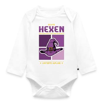 Hexen - Baby Bio-Langarm-Body - Weiß - Vorne