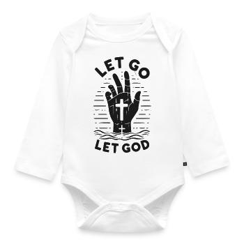 Lass los, lass Gott - Baby Bio-Langarm-Body - Weiß - Vorne