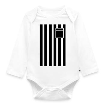Arbitre Arbitre Costume Football Carnaval - Body Bébé bio manches longues - blanc - Devant