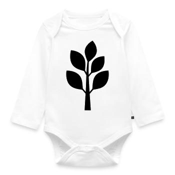 Baum - Baby Bio-Langarm-Body - Weiß - Vorne