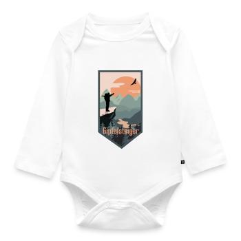 Hiking, Summit Climber - Organic Longsleeve Baby Bodysuit - white - Front