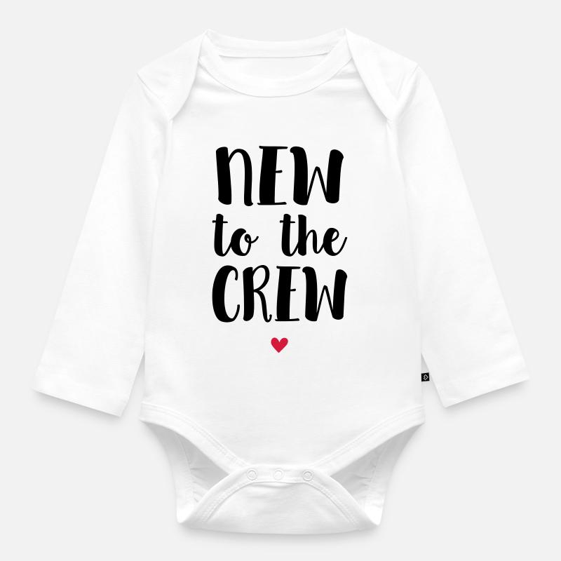 Nouveau dans l’équipage - Body Bébé bio manches longues - blanc