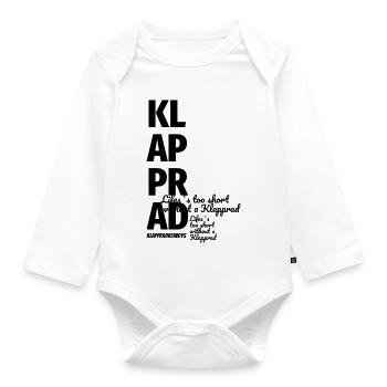 Klapprad Faltrad Geschenk Spruch Life´s too short - Baby Bio-Langarm-Body - Weiß - Vorne