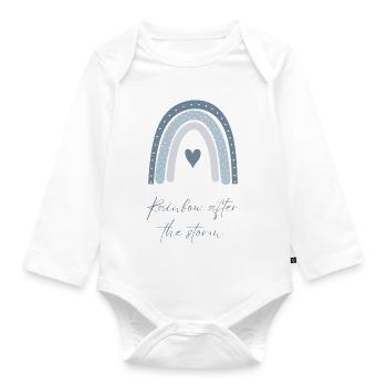 Rainbow after the Storm – Hoffnung & Liebe - Baby Bio-Langarm-Body - Weiß - Vorne