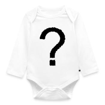 Fragezeichen - Baby Bio-Langarm-Body - Weiß - Vorne