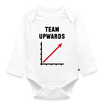 Team Upwards (Success / Progress / POS Red 2C) - Organic Longsleeve Baby Bodysuit - white - Front
