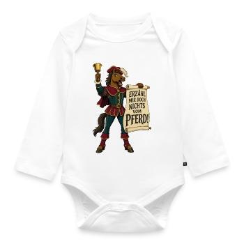 Gaul mit Durchblick - Baby Bio-Langarm-Body - Weiß - Vorne