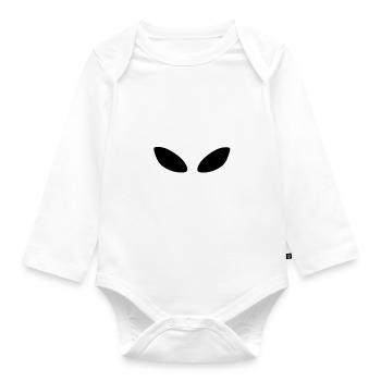 Aliens Alien Head - Organic Longsleeve Baby Bodysuit - white - Front