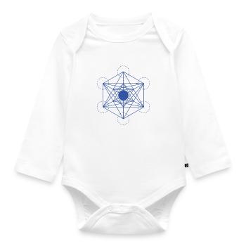 Sacred Geometry - Organic Longsleeve Baby Bodysuit - white - Front