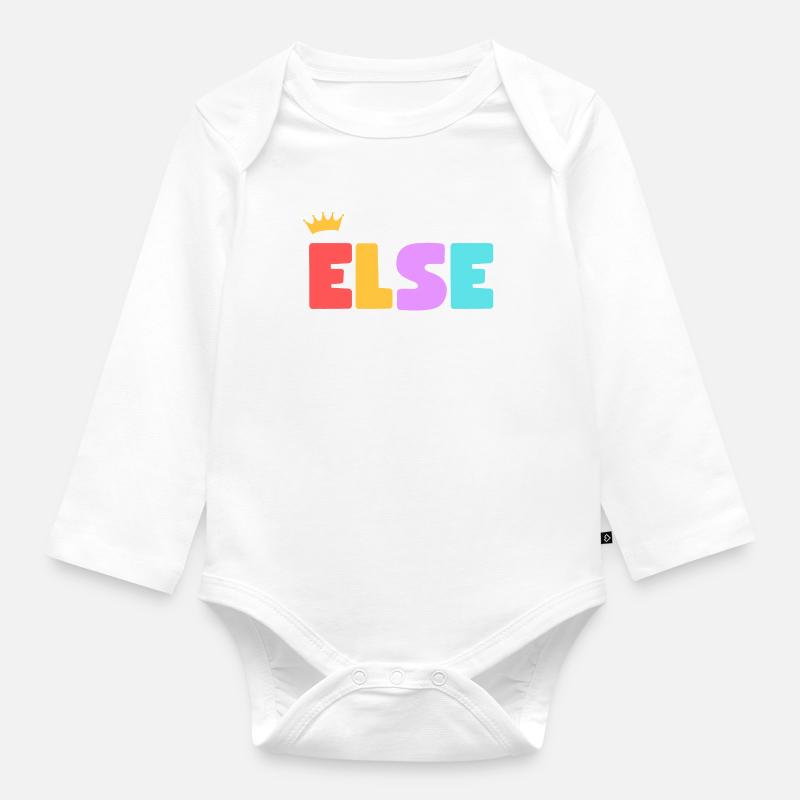 Else! Personalisierbar - Baby Bio-Langarm-Body - Weiß