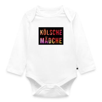 Kölsche Mädche aus Köln - Baby Bio-Langarm-Body - Weiß - Vorne