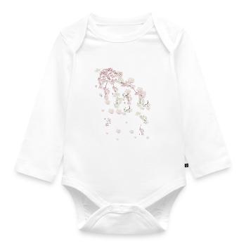Spring,tendrils,flowers,flowers,flower,floral,flowering - Organic Longsleeve Baby Bodysuit - white - Front