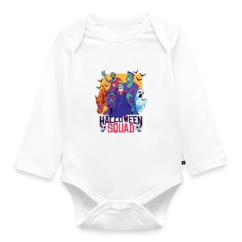 Halloween squad! - Organic Longsleeve Baby Bodysuit - white - Front