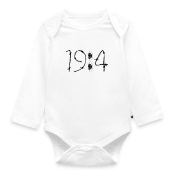 1984 George Orwell - Baby Bio-Langarm-Body - Weiß - Vorne