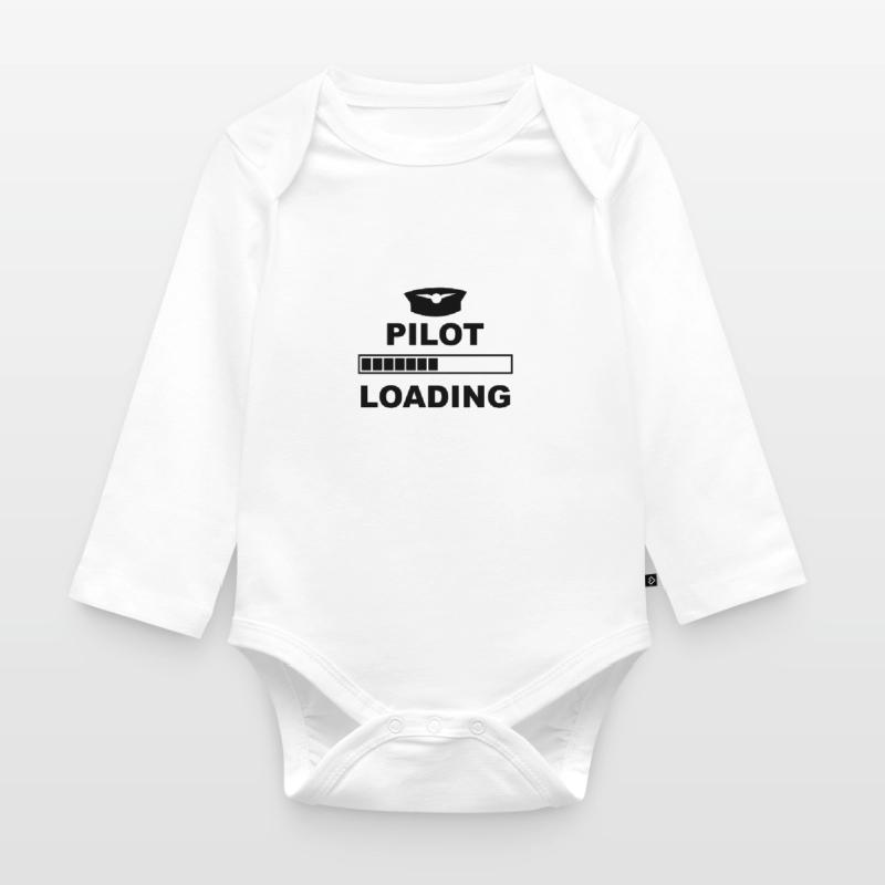 pilot loading beam training Organic Longsleeve Baby Bodysuit