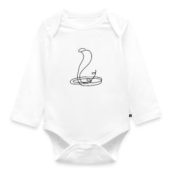 Cobra Cobra - Organic Longsleeve Baby Bodysuit - white - Front
