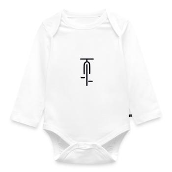 Bicycle Bike Bicyclette Cycling Sport Gift - Organic Longsleeve Baby Bodysuit - white - Front