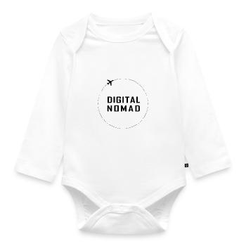 DIGITAL NOMAD - Baby Bio-Langarm-Body - Weiß - Vorne