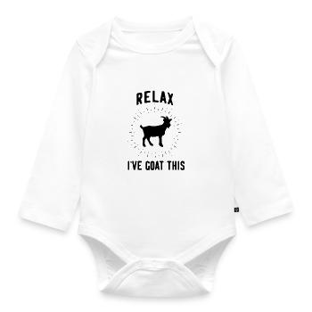 Goat goat - Organic Longsleeve Baby Bodysuit - white - Front