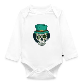 St. Patrick's Day - Organic Longsleeve Baby Bodysuit - white - Front