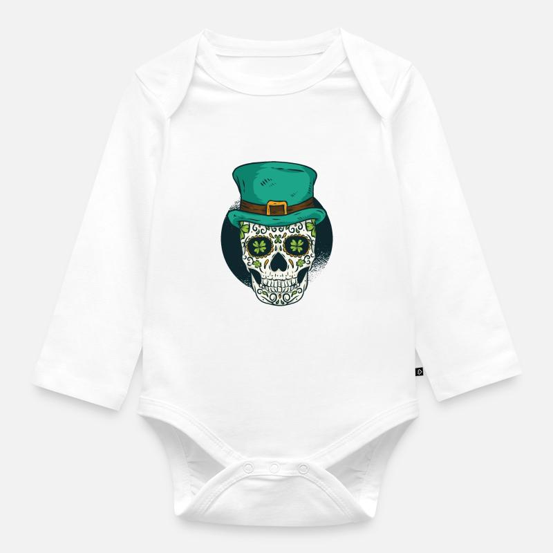St Patrick day - Baby Bio-Langarm-Body - Weiß