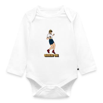 | de produits Skinhead Girl Cheval de Troie traditionnel - Body Bébé bio manches longues - blanc - Devant