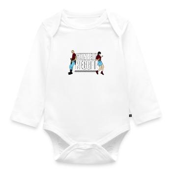 Skinhead Reggae design - AntiRacism cheval de Troie - Body Bébé bio manches longues - blanc - Devant