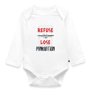 refuser de perdre mélange art martial - Body Bébé bio manches longues - blanc - Devant