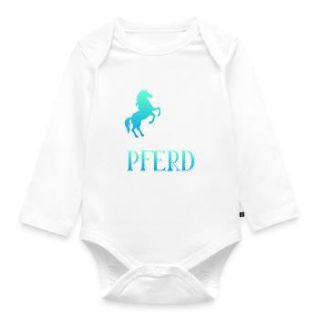 Vergiss den Prinzen ich nehm das Pferd Prinz - Baby Bio-Langarm-Body - Weiß - Vorne
