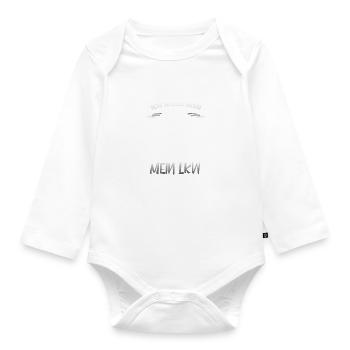 LKW Fahrer Geschenk für Freund Fernfahrer - Baby Bio-Langarm-Body - Weiß - Vorne