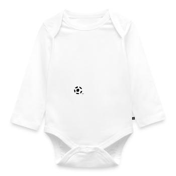 Dabbing Skelleton mit fußball - Baby Bio-Langarm-Body - Weiß - Vorne