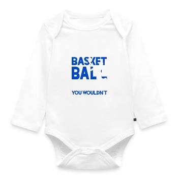 Basketball - Body Bébé bio manches longues - blanc - Devant