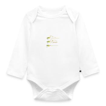 Lustier Knoten Spruch für Angler Fliegenfischer - Baby Bio-Langarm-Body - Weiß - Vorne