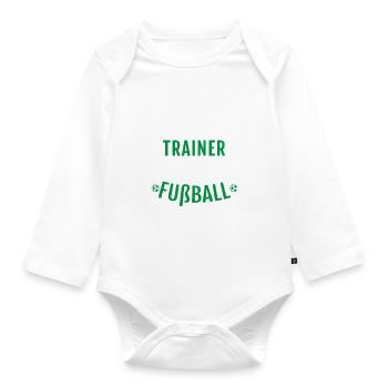 Stolzer Trainer Fantastisch Fußball Team Geschenk - Baby Bio-Langarm-Body - Weiß - Vorne