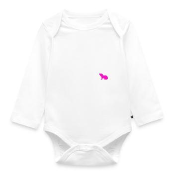maman maman mère maman maman vintage hipster maman - Body Bébé bio manches longues - blanc - Devant