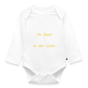 Ironie Spruch Singles Pech Spiel kein Glück Liebe - Baby Bio-Langarm-Body - Weiß - Vorne