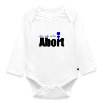 Abort Klo WC Dialect Toilet Saxon Saxon - Organic Longsleeve Baby Bodysuit - white - Front