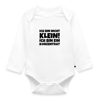 I'm not small! I am a concentric - Organic Longsleeve Baby Bodysuit - white - Front
