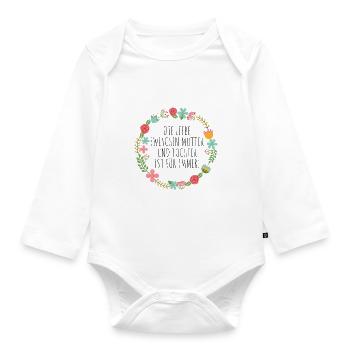 Mutter Tochter Liebe - Baby Bio-Langarm-Body - Weiß - Vorne