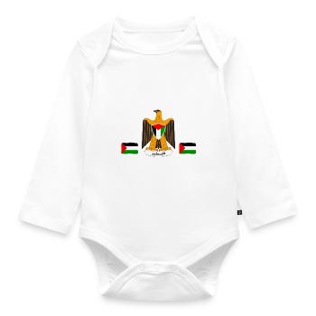 Palestine - Body Bébé bio manches longues - blanc - Devant