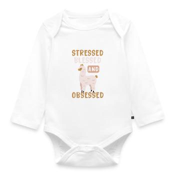 Alpaka - Baby Bio-Langarm-Body - Weiß - Vorne