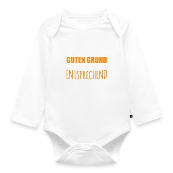 Alter benehmen Spruch Witzig Humor sarkastisch - Baby Bio-Langarm-Body - Weiß - Vorne