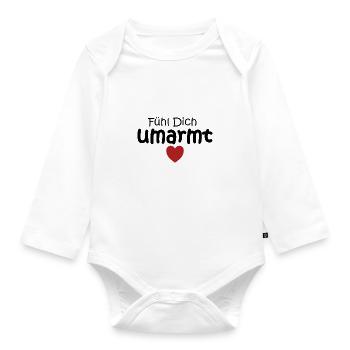 Liebe Hoffnung Umarmen Fühlen Glauben Herz Stärke - Baby Bio-Langarm-Body - Weiß - Vorne