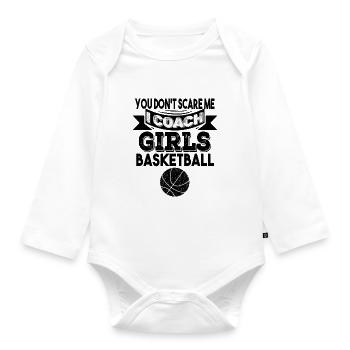 Coach Basket-ball féminin - Body Bébé bio manches longues - blanc - Devant