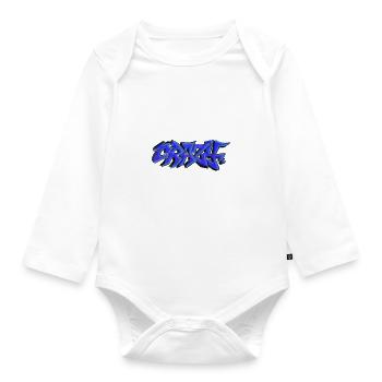 Crazy Graffiti - Baby Bio-Langarm-Body - Weiß - Vorne